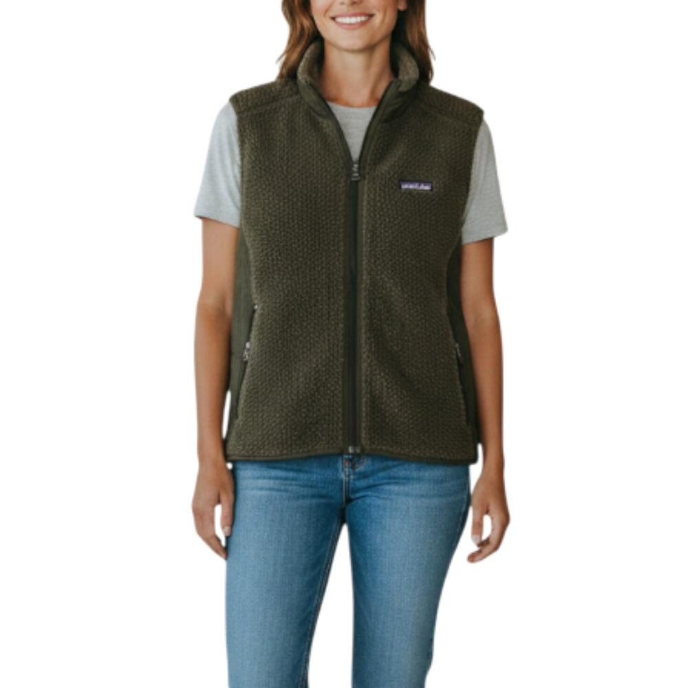 PATAGONIA Synchilla Classic Retro-X Fleece Vest Women M Green Outdoor Camping